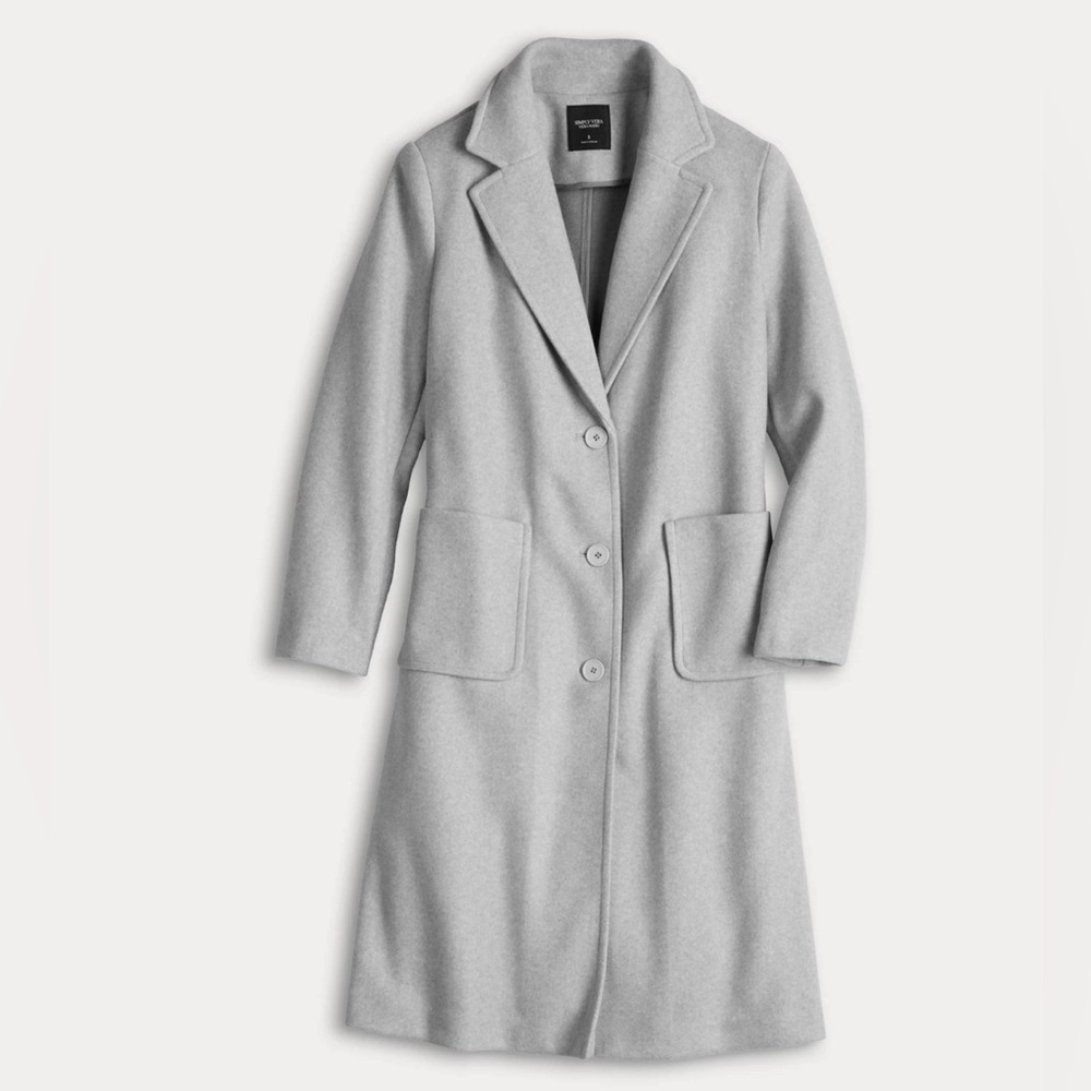 Simply Vera Vera Wang Brushed Melton Coat